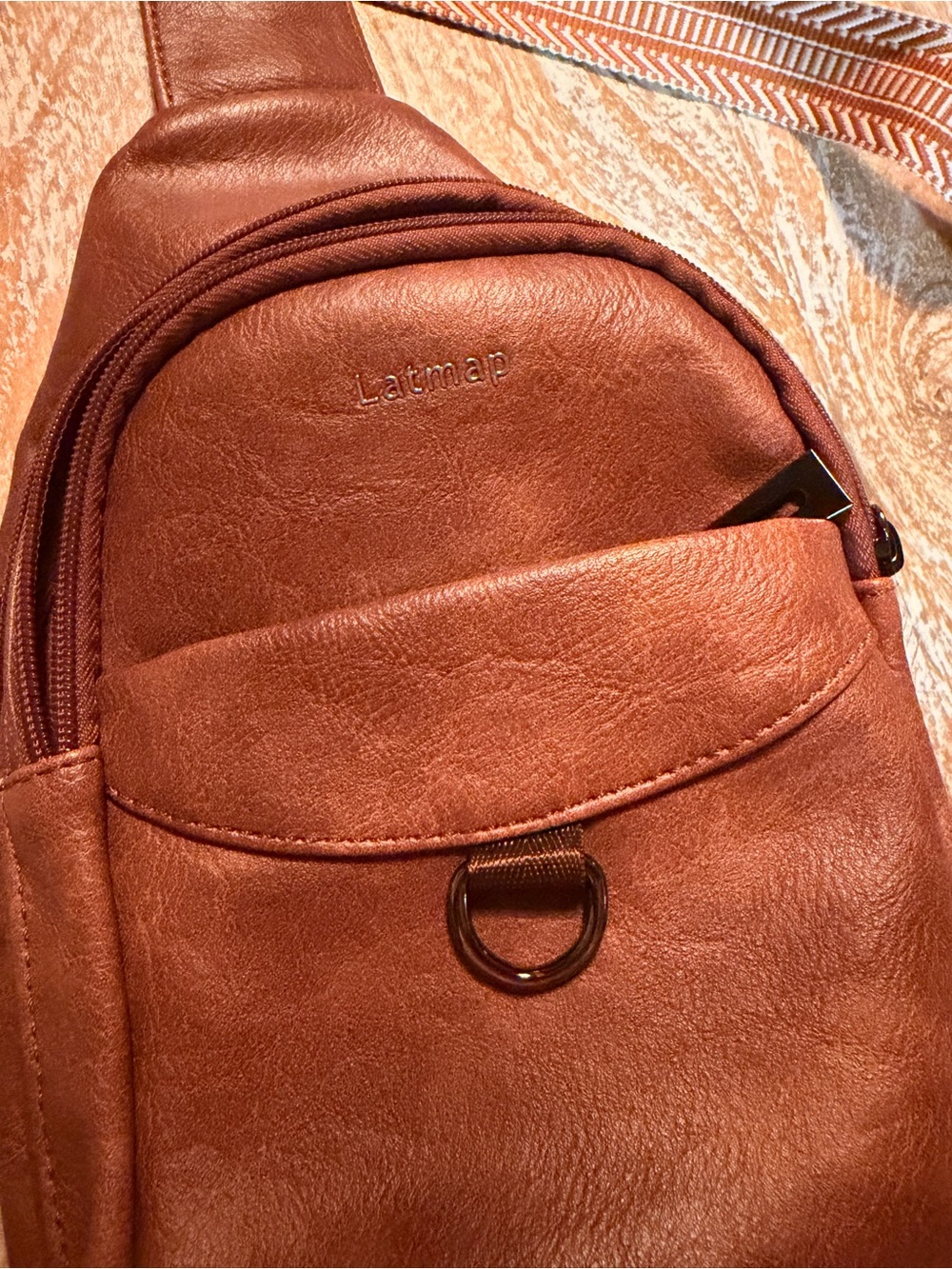 Brown Leather Crossbody Sling Bag - Picture 3 of 7